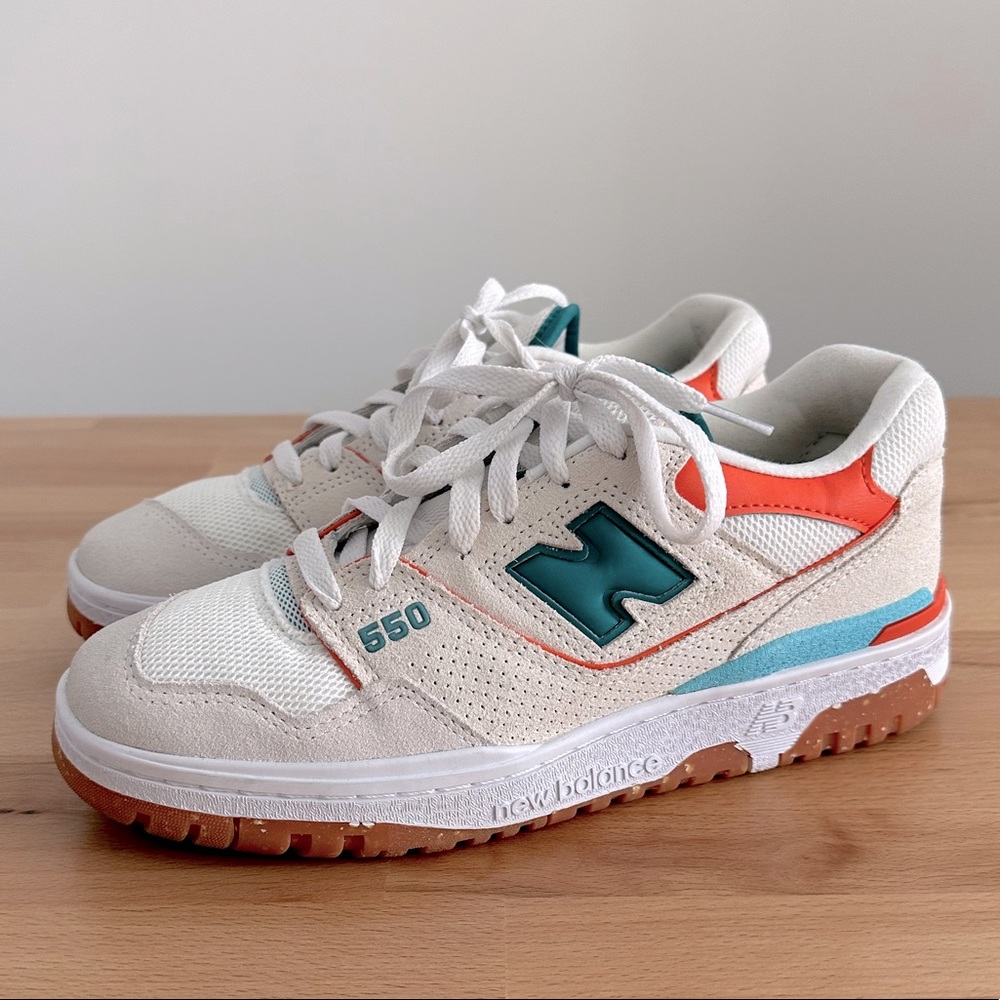 New Balance 550 Sea Salt/Verdigris Women's Shoe, Sz 8.5